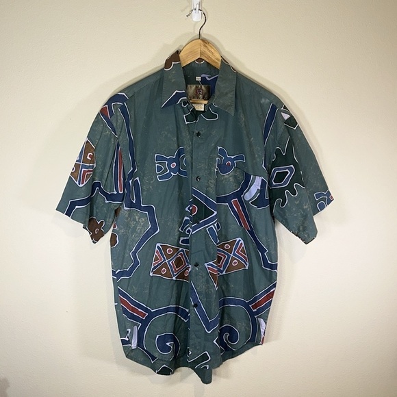 Vintage The Territory Ahead Casual Short Sleeve Button Front Shirt Men Large - Picture 5 of 5